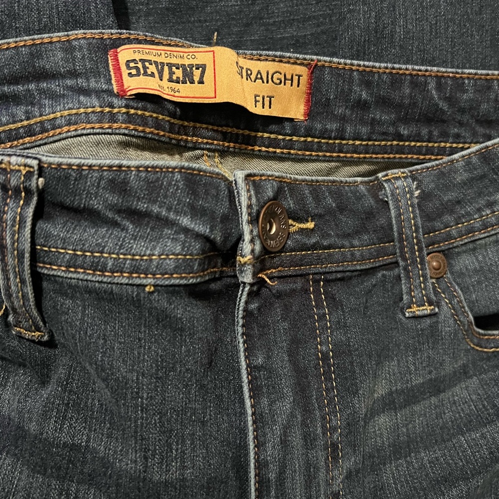 Seven7 Men's Straight Fit Jeans - Dark Blue